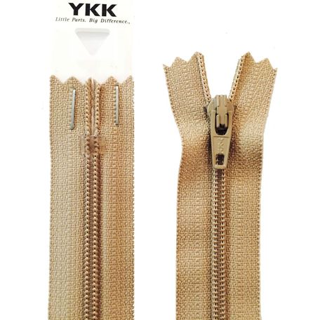 YKK Nylon Dress &amp; Skirt Zip - Fawn (46cm)