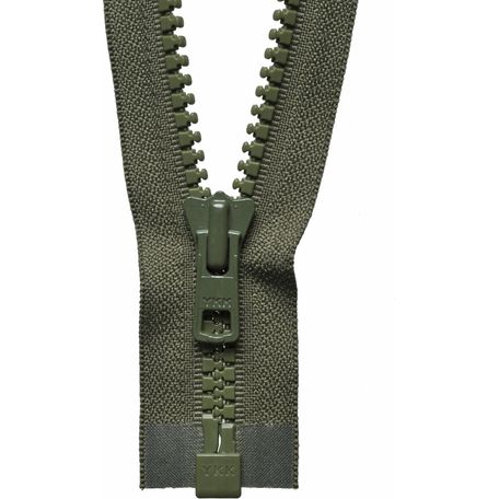 YKK Vislon Heavyweight Open End Zip - Khaki (61cm)