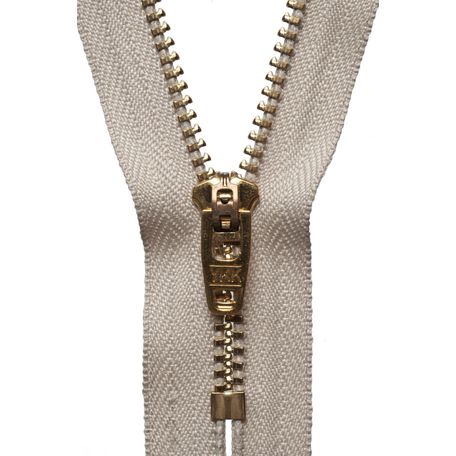 YKK Brass Jeans Zip - Beige (18cm)
