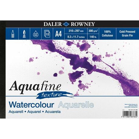 Aquafine Texture A4 Watercolour Pad