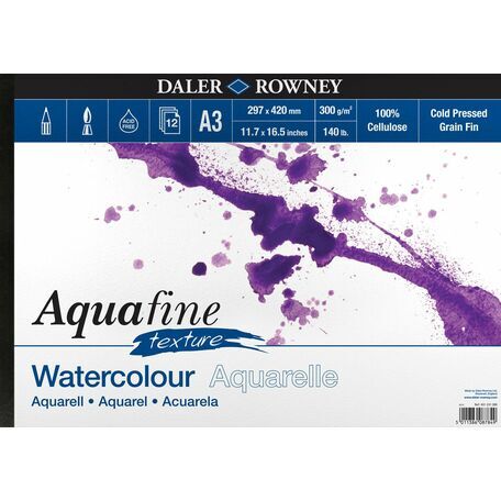 Aquafine Texture Watercolour Pad A3