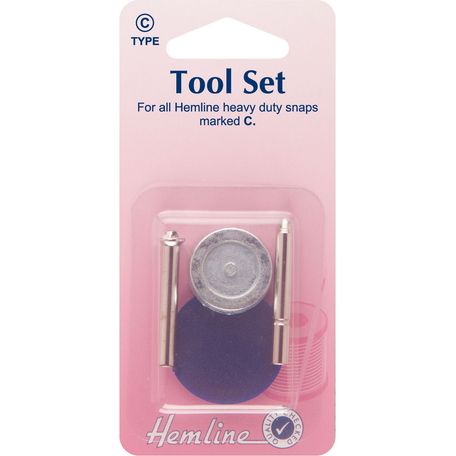 Hemline Heavy Duty Snaps Tool Set