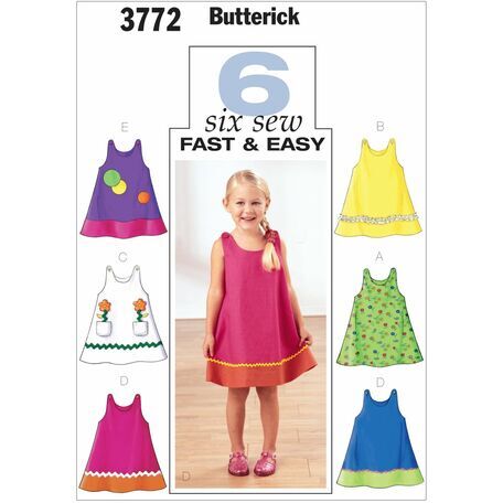 Butterick Pattern B3772 Toddler's and Children's Dress