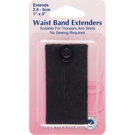 Hemline Waistband Extender Button (Black)
