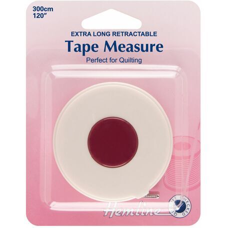 Hemline Extra Long Retractable Tape Measure - 300cm