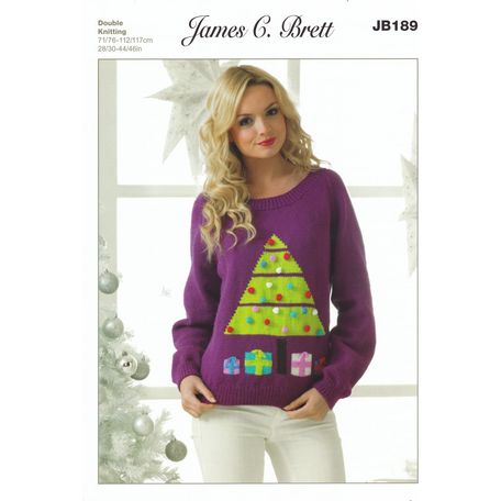 Brett Pattern Christmas Tree Jumper Pattern DK JB189