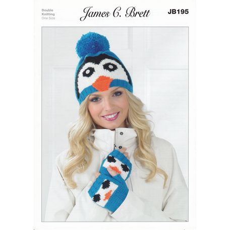 Brett Pattern Winter Hat And Mittens Pattern DK JB195