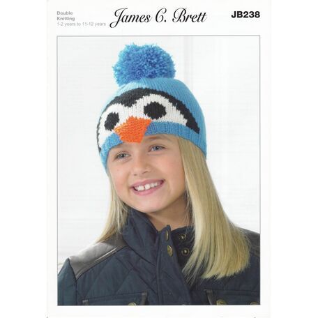 Brett Pattern Winter Penguin Hat Pattern DK JB238