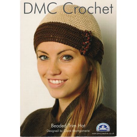 DMC Crochet Pattern (Petra) - Beaded Trim Hat