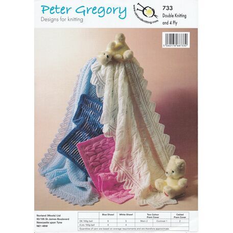 UKHKA Peter Gregory (733) - DK and 4Ply - Shawls and Pram Covers