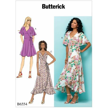 Butterick Pattern B6554 Misses' Wrap Dresses