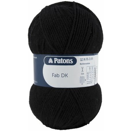 Patons Fab Double Knitting Yarn (100g) - Black - 10 pack