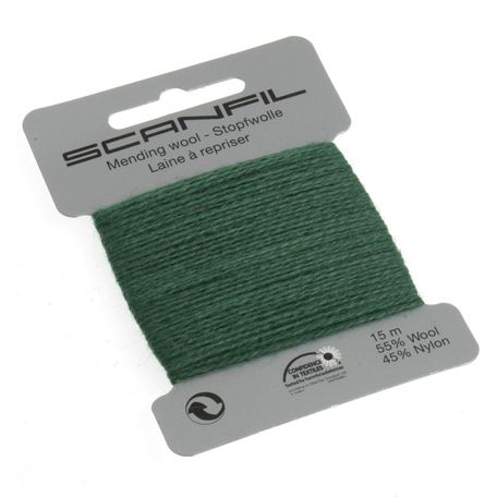 Scanfil Mending &amp; Darning Wool - Fed Green (15m) - Col. 089
