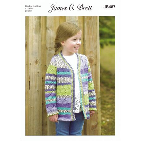 Brett Pattern - Colourful Cardigan - DK JB487
