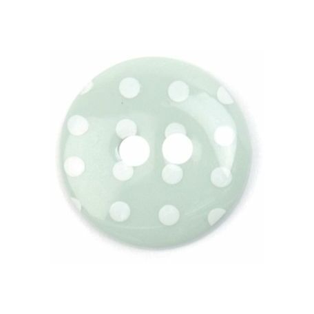 Pale Green with White Spot: 2 Hole: 15mm
