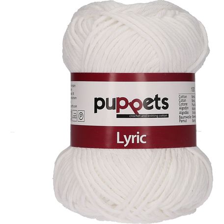 Puppets: Lyric No. 8: 50g (70m): White - Pack of 10