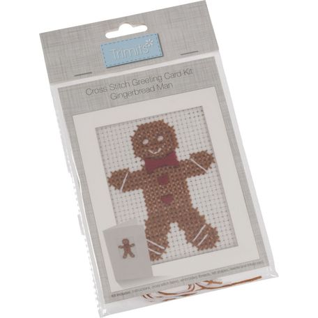 Trimits Cross Stitch Kit Card - Gingerbread Man