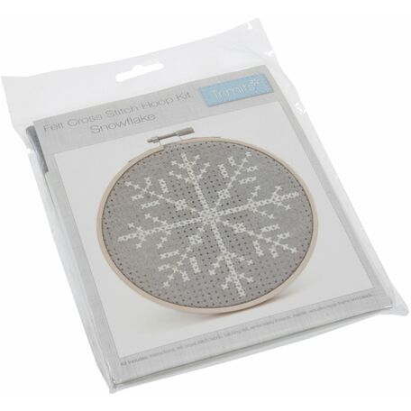 Trimits Cross Stitch Kit with Hoop - Snowflake