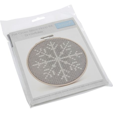 Trimits Cross Stitch Kit with Hoop - Snowflake