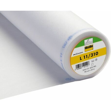 Vilene: Sew-In Interlining Standard Light (L11/310): 90cm: White: Per metre
