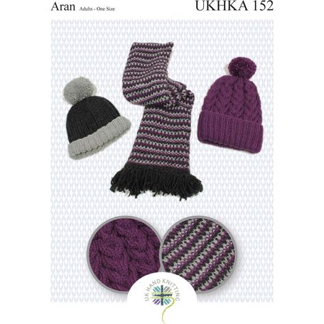 UKHKA Pattern 152: Adult Scarf &amp; Hats