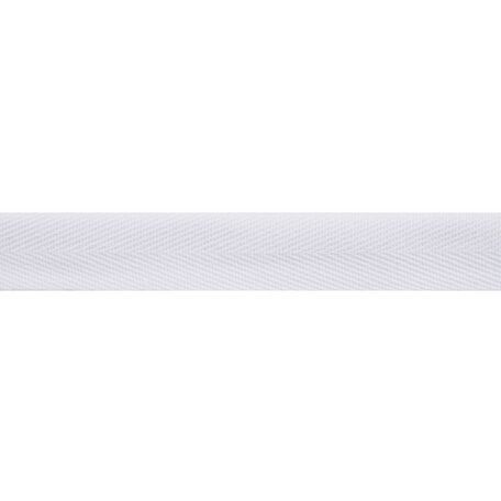 Essentail Trimmings Herringbone Tape - 20mm: White: Per metre