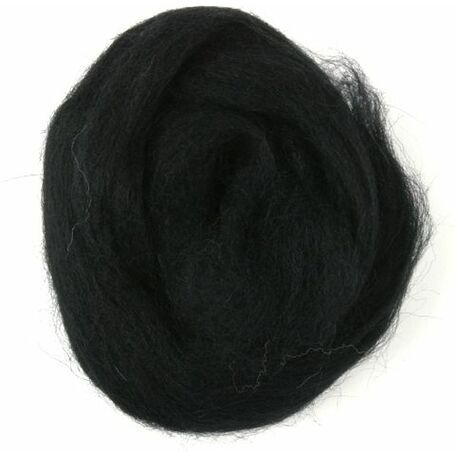 Trimits Natural Wool Roving (10g) - Black