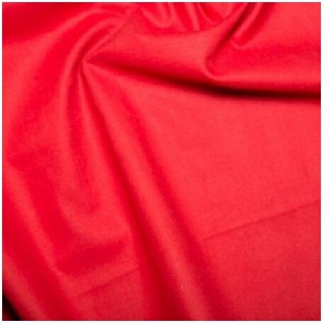 Red Plain 100% Cotton: Plain Dyed: 60 Square: 150cm: Per Metre
