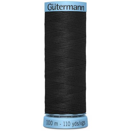 Gutermann Col. Black - Silk thread 100M