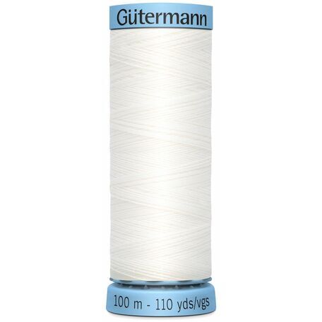 Gutermann Col. White - Silk thread 100M