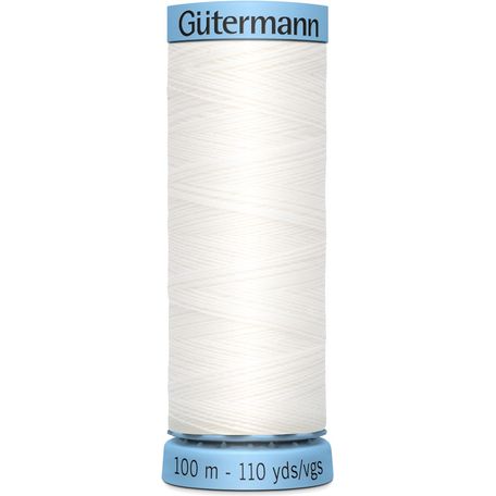 Gutermann Col. White - Silk thread 100M - Pack of 5