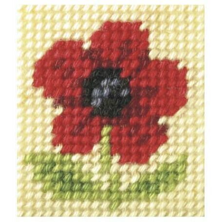 Orchidea My First Embroidery Needlepoint Kit - Poppy