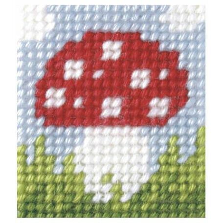 Orchidea My First Embroidery Needlepoint Kit - Small Toadstool