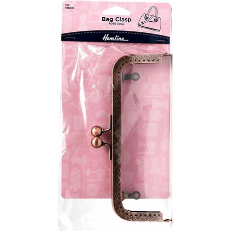 Hemline Bag Clasp - Rose Gold (180mm)