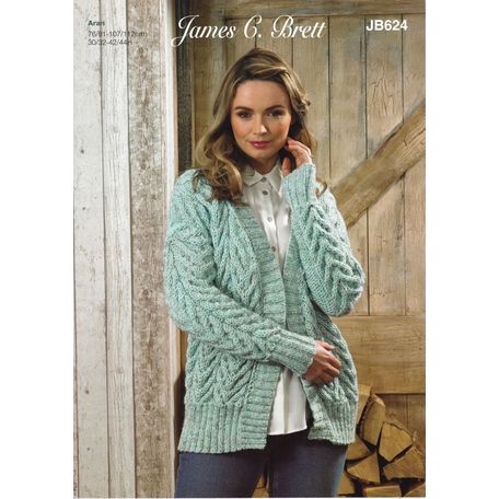 Brett Pattern Aran Cardigan JB624