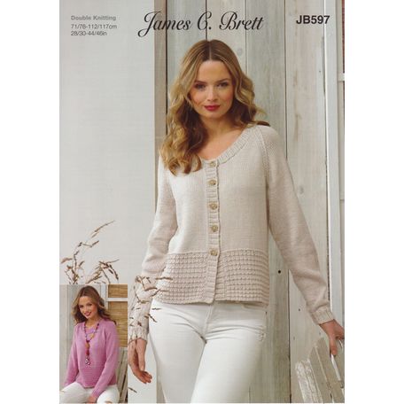 Brett Pattern DK Cardigan &amp; Sweater JB597
