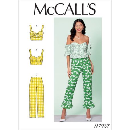 McCalls Pattern M7937 Misses Tops and Pants