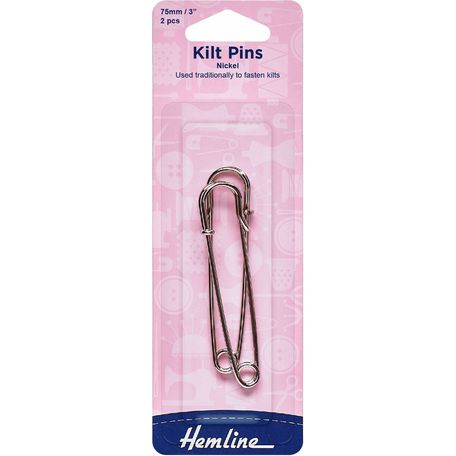 Hemline Nickel Kilt Pins (75mm)