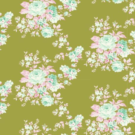 Tilda Quilt Collection: The Harvest Collection: Autumn Rose Green