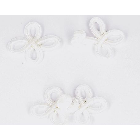 Stephanoise Frog Clasp: 6cm: White
