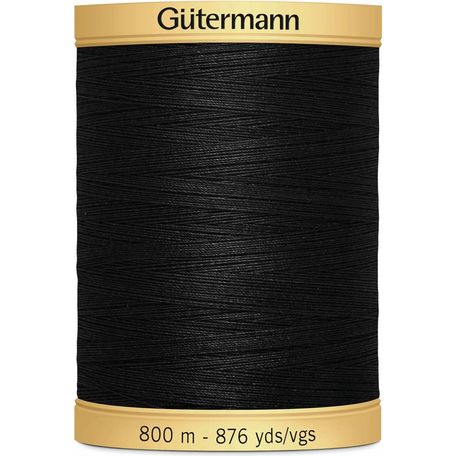 Gutermann Natural Cotton Thread - 800m (5201) - Pack of 5