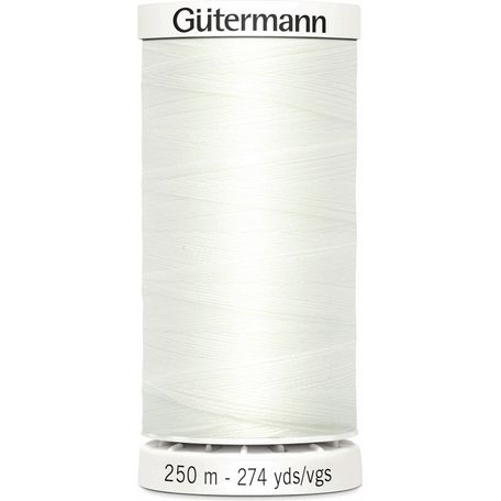Gutermann Ivory White Sew-All Thread: 250m (111) - Pack of 5