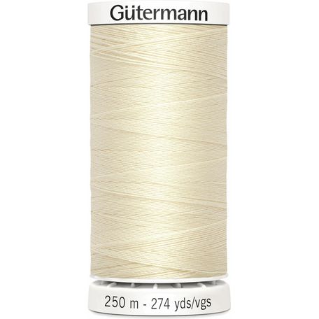Gutermann Cream Sew-All Thread: 250m (414) - Pack of 5
