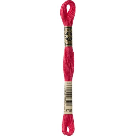 DMC: Mouliné Special 25: Colour 3705: Stranded Cotton: 8m
