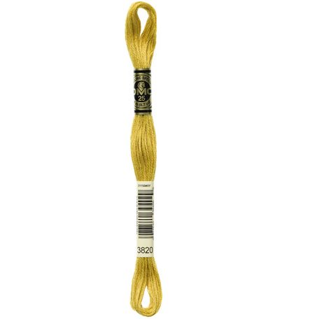 DMC: Mouliné Special 25: Colour 3820: Stranded Cotton: 8m