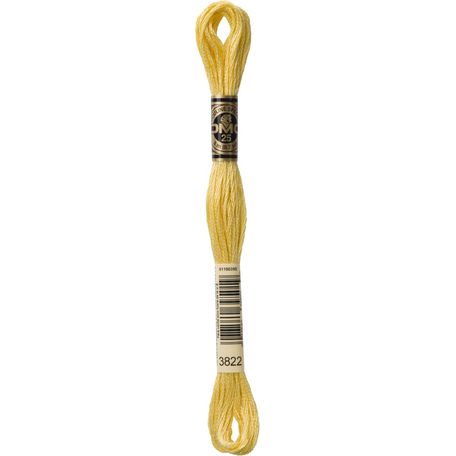 DMC: Mouliné Special 25: Colour 3822: Stranded Cotton: 8m