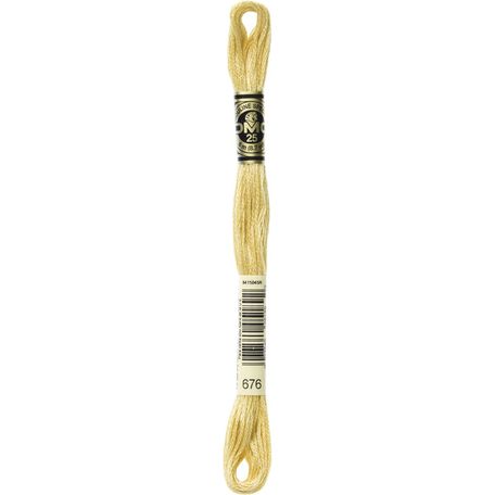 DMC: Mouliné Special 25: Colour 676: Stranded Cotton: 8m