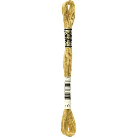DMC: Mouliné Special 25: Colour 729: Stranded Cotton: 8m