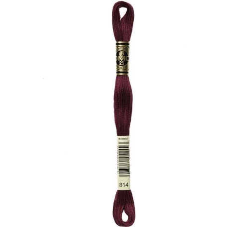 DMC: Mouliné Special 25: Colour 814: Stranded Cotton: 8m