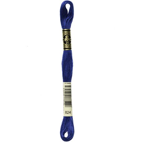DMC: Mouliné Special 25: Colour 824: Stranded Cotton: 8m